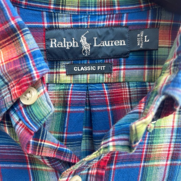 Polo Ralph Lauren Classic Fit Button Up Long Sleeve Multicolored Plaid L Shirt - Picture 4 of 7
